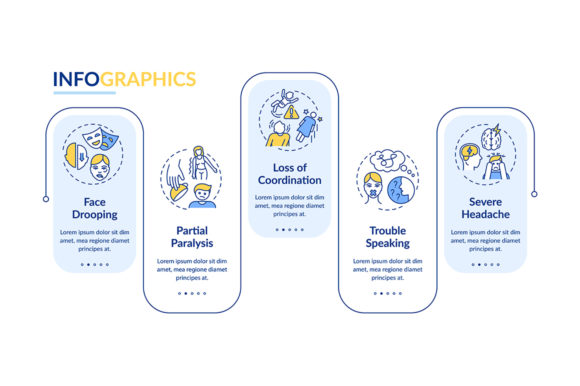 Brain Stroke Vector Infographic Template: Graphics & Infographics