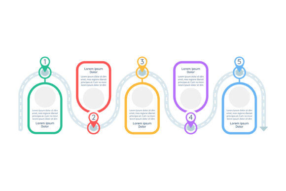 Decision Making Steps Vector Infographic Graphics