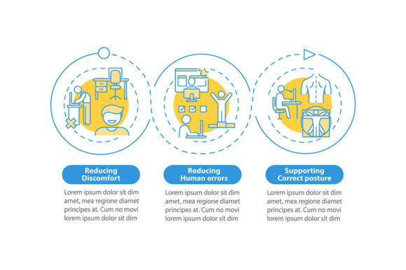 Ergonomic Design Vector Infographic Graphics
