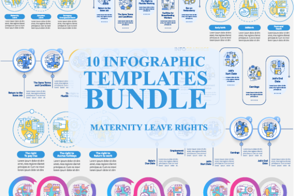 Maternity Leave Infographic Bundle Graphics for Content Publishers