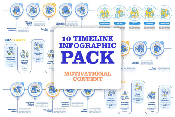 Motivation Vector Infographic Templates Graphics