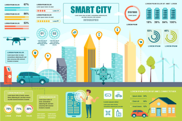 Smart City Graphics for Modern Design