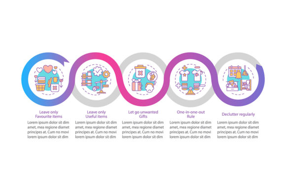 Tips of Decluttering Vector Infographic: Graphics & Infographics